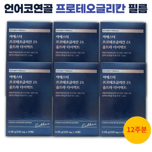 여에스더 프로테오글리칸 2X 연어코연골추출물 2형 콜라겐 여에스터, 4.48mg, 6박스