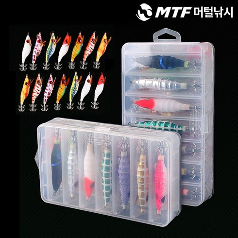 2023년 가성비 최고 머털낚시 - 프리미엄 태클박스 왕눈이 에기 15종 세트