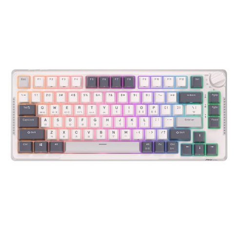 Royal Kludge H81 - 한손키보드 Ik Royal Kludge H81 가스켓 구조 기계식 키보드 81 키 RGB 백라이트 트라이 모드 2.4G 무선 블루투스 게임용, 없음, 없음, 10.Korean - Skycyan Switch
