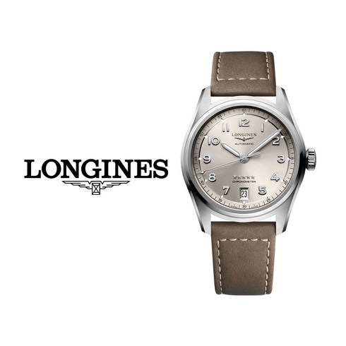 론진여성시계 - 론진 LONGINES 스피릿 오토매틱 샴페인 컬러 남성 여성 파일럿 가죽 손목시계 L3.410.4.63.2