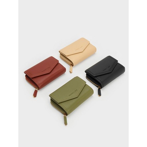 [찰스앤키스] 스티치 트림 엔벌롭 월렛 CK6-10770427 CHARLES & KEITH 여성지갑 싱가포르 발송