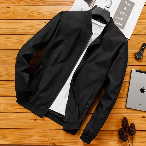 ANYOU 남자 집업 야상 점퍼 야구복 자켓