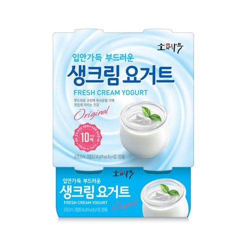 소와나무 입안가득 부드러운 생크림 요거트 아이스박스 포장(16개입), 85g, 16개