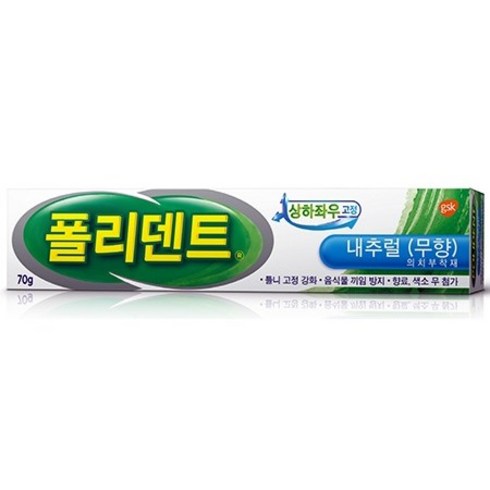 폴리덴트 의치부착재 내추럴 무향 70g, 1개입, 4개