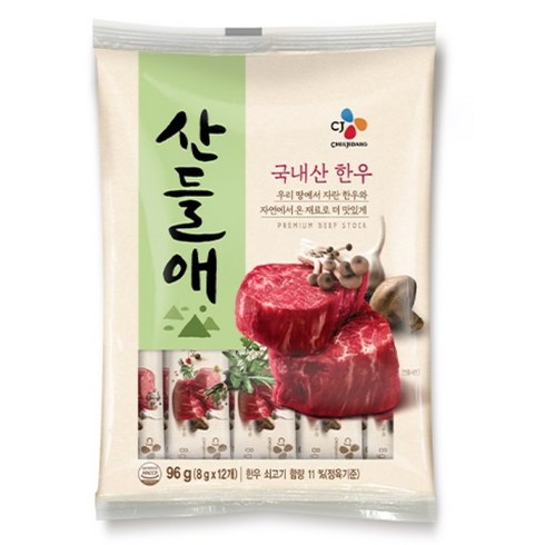 스틱형 산들애 국내산 한우 96g (8g x 12개), 3개