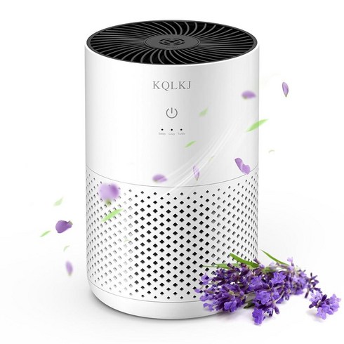 KQLKJ 침실 가정용 공기 청정기 20dB HEPA 13 공기 청정기 더 나은 수면을 위한 아로마테라피 포함 공기 청정기 필터 99.99% 연기 알레르기 애완동물 비듬