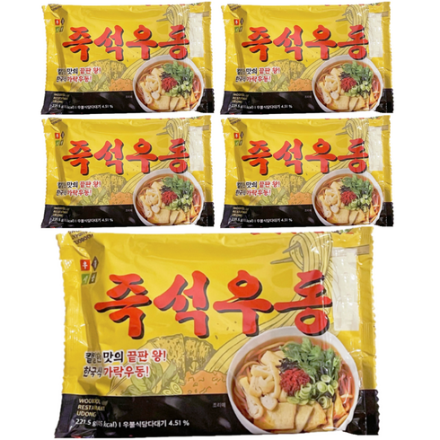 우불식당 즉석우동, 221.5g, 5개