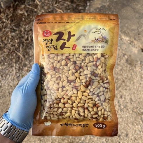 가평잣 - 2023년 가평잣 국산잣 햇잣 생잣 300g, 1개, 황잣