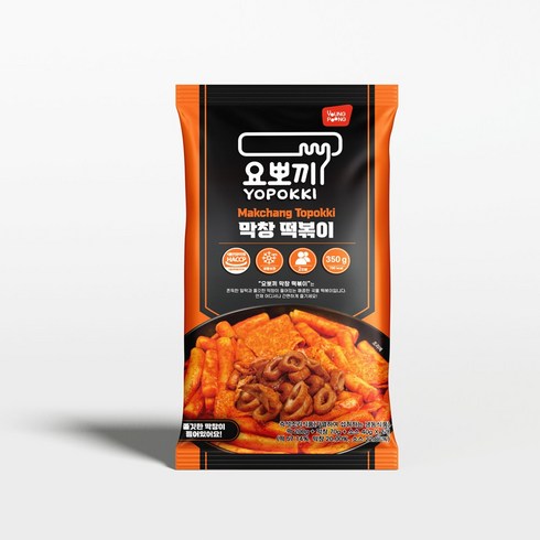 요뽀끼 1+1 오리지널 납작만두 곱창 떡볶이 맛있는 빨간 냉동 떡볶이 밀키트, 막창떡볶이1+1, 4개, 350g