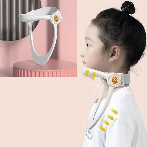 거북목교정기 바른자세 목 지킴이 넥키퍼 보호대, 흰색, 2개