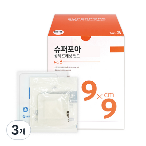 밴드골드 슈퍼포아 드레싱 밴드 화이트, 3개