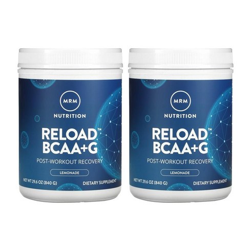 MRM 리로드 BCAA+G 840g 2병 Reload CarnoSyn 레몬맛, MRM Nutrition