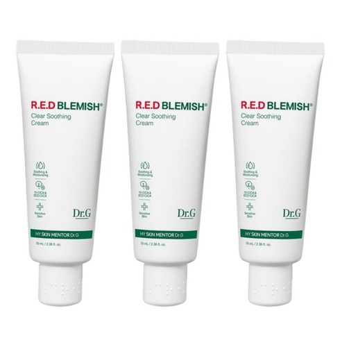 닥터지 레드 블레미쉬 클리어 수딩 크림, 50ml, 3개