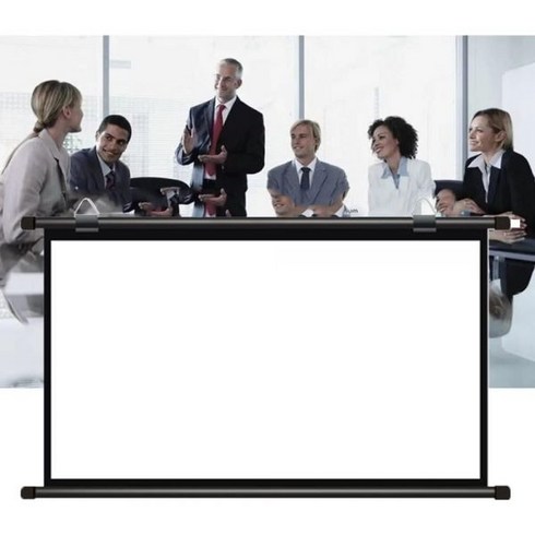 DIBAKO 40인치 풀다운 프로젝터 스크린 수동 3D 4K 영화 홈씨어터 HD 프로젝션 야외용 공용 디스플레이 월마운트 색상 50 크기 43