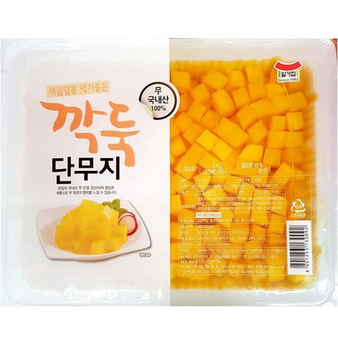 일가집 깍두기단무지3kg x 4ea 1box, 3kg, 4개