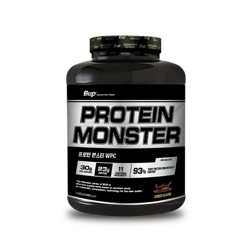 BUP 프로틴몬스터 WPC 초코맛 헬스보충제 유청단백질가루 단백질보충제 프로틴, 3개, 2kg