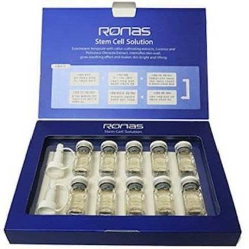 RONAS 로나스 스템셀 솔루션 앰플 (5ml 10vial) 여들름 기미 미백 spa 화장품 [본사정품인증]+사은품, 1개