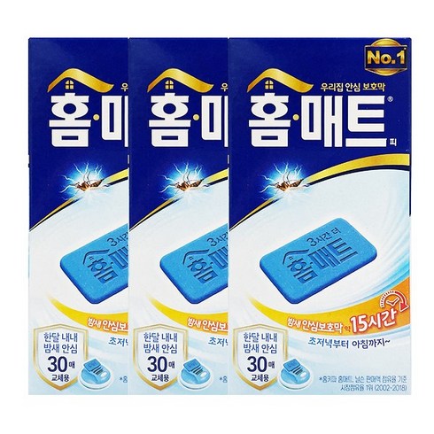 홈매트 매트형 모기퇴치제 리필 90매, 90g, 1개