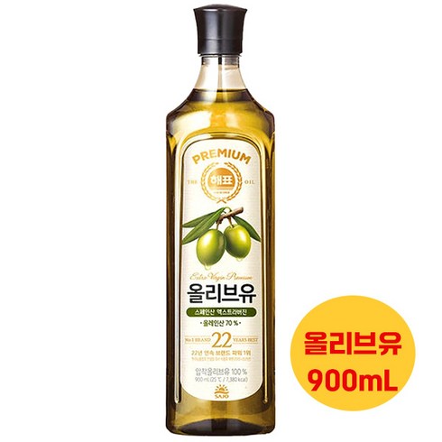 해표 압착 올리브유 900mL 2개입/무료배송