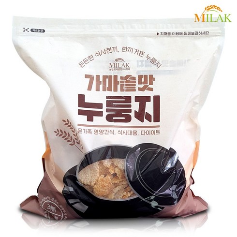 가마솥누룽지 - 미락 가마솥맛 한끼거뜬 누룽지, 3kg, 2개