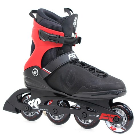 K2 FIT 80 PRO 성인용 인라인스케이트, 블랙 + 레드