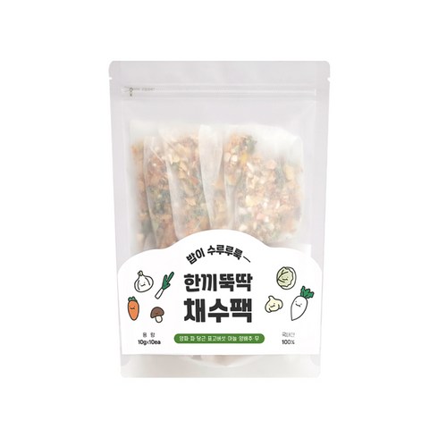잼먹프로젝트 이유식 육수 채수팩 10g 10개입, 잼먹 채수팩 오리지널, 10g x10개 총100g