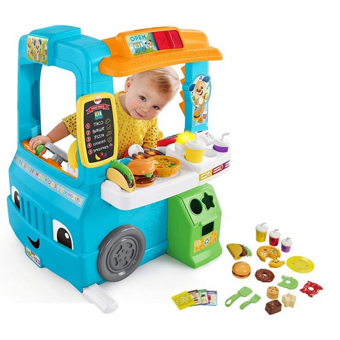 피셔프라이스 러닝 푸드트럭 캠핑놀이 역할놀이 소근육 인지발달 음식만들기 집중력 쉐프놀이 소꿉놀이 주방놀, 혼합색상