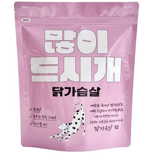 반려동물 많이드시개 대용량 수제 간식 400g, 닭가슴살, 1개