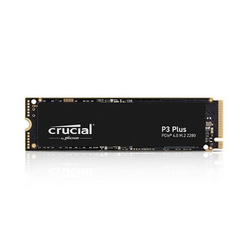 {공식 대리점} 마이크론 Crucial P3 Plus 대원씨티에스 (1TB)/NVMe M.2 SSD/정품 판매점/R/무상5년서비스, 1TB