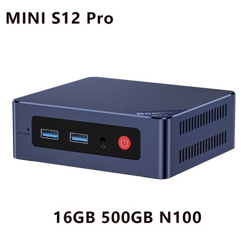 Beelink-MINI S12 Pro 인텔 알더 레이크 N100 미니 PC 윈도우즈 11 DDR4 16GB 500GB SSD 데스크탑 게이머, 03 EU, 03 N100 16GB 500GB