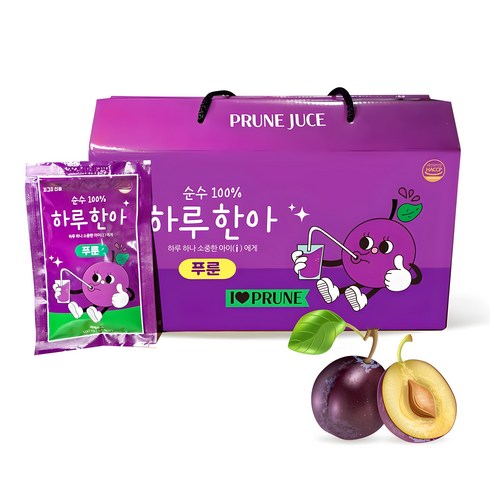 하루한아 푸룬주스 푸른주스 쥬스 아기 임산부, 90개, 100ml