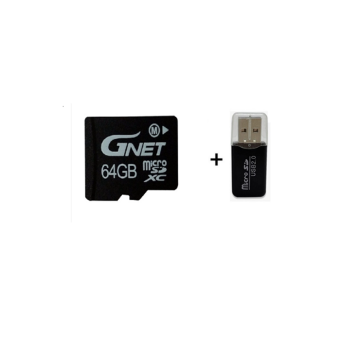지넷 블랙박스 정품 SD메모리카드 16G 32G 64G 카드리더기 포함, 지넷 메모리카드64G+카드리더기