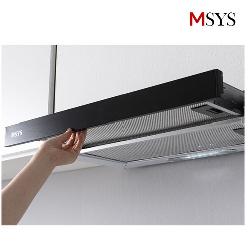 HDB - MSB63M - [한샘] 엠시스 슬라이딩 후드 블랙바 HDB-MSB63/가스레인지후드/주방환풍기/빌트인, 블랙바MSB-63