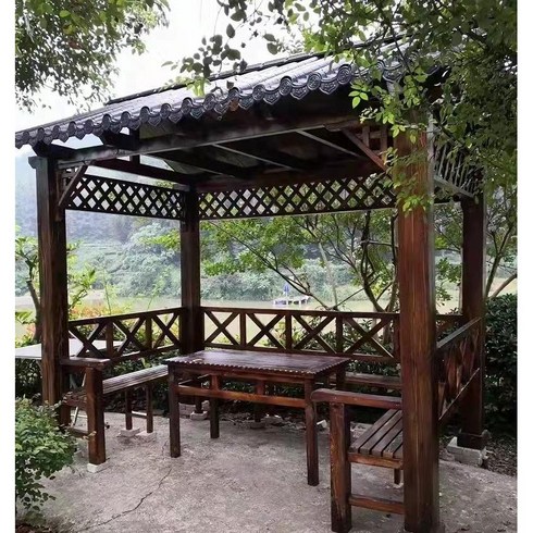 조립식 정자 야외원두막 농장 차양막 테라스 과수원 원두막 파고라 테이블 쉼터 정원, 02)2.8X1.8 정자 합성수지 타일