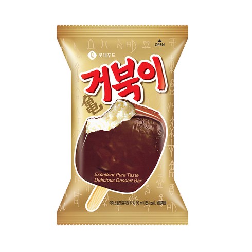 거북이 - 롯데푸드 거북바 한박스 아이스크림, 40개, 90ml
