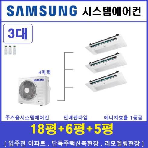 삼성 무풍시스템에어컨 3대 I 아파트 천장형에어컨 I 더샵