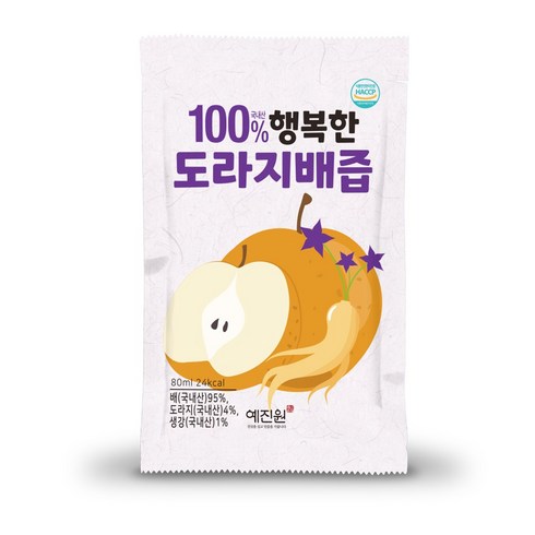 예진원 국내산 도라지배즙, 80ml, 100포