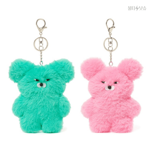 와사비베어 굿즈 2종 키링 세트 미니 인형 키링 선물 9x12cm, 와사비n핑사비