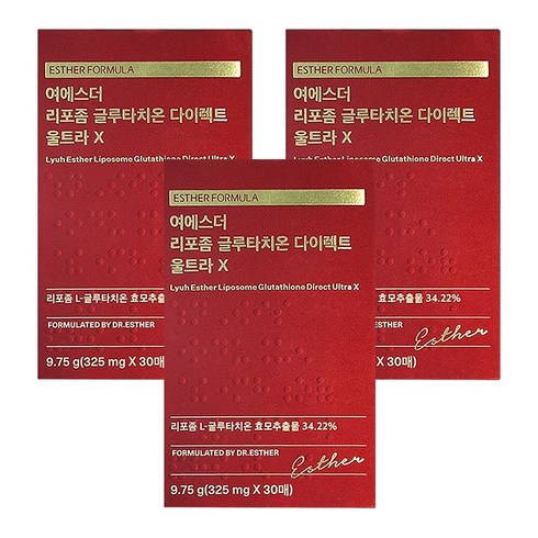 에스더포뮬러 여에스더 리포좀 글루타치온 다이렉트 울트라 X 30매 1박스, 3개, 325mg