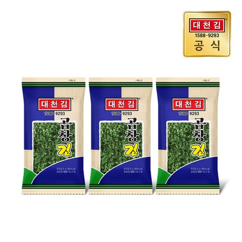 대천김 조미김 곱창김 도시락김 5g x 40봉, 5g(1개), 40개