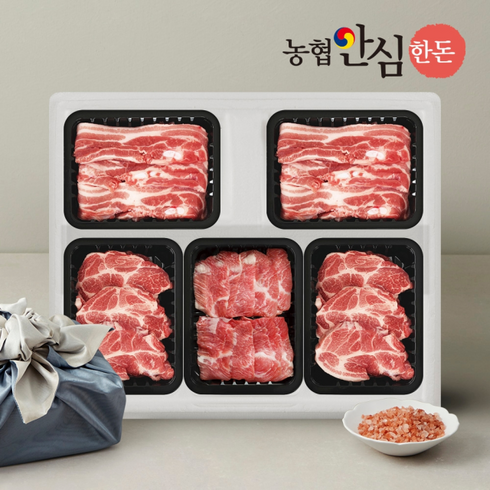 기타 [농협안심한돈] 무항생제 한돈선물세트 3kg (삼겹살 2팩+목살 2팩+특수부위)