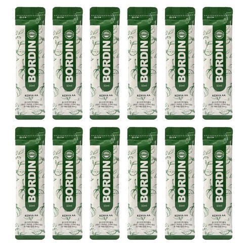 더치커피 콜드브루 케냐 파우치 스틱커피 보르딘, 1세트, 12개입, 30ml