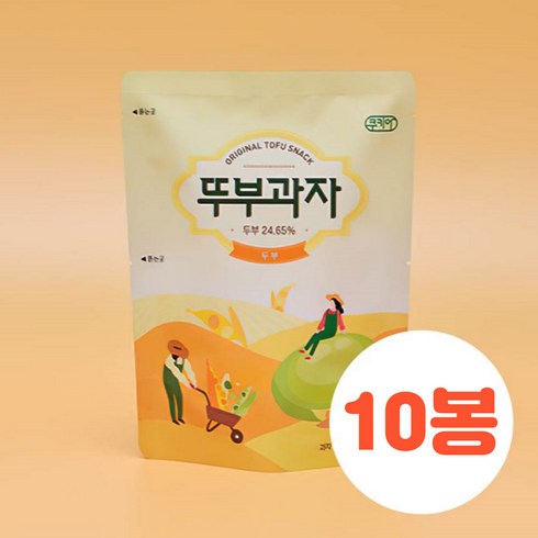 쿠키아 뚜부과자 4종  - 쿠키아 뚜부과자 오리지널 묶음 두부과자, 50g, 10개