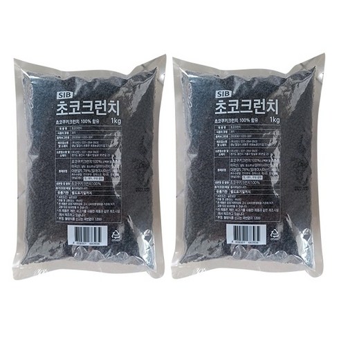 [희주몰] 선인 초코 쿠키크런치 1kg, 2개