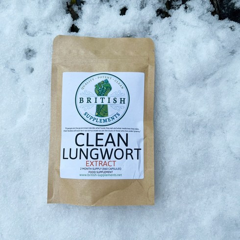 British supplements 브리티시 클린 Lungwort 룽워트 영양제, 1개, 30캡슐, 30개