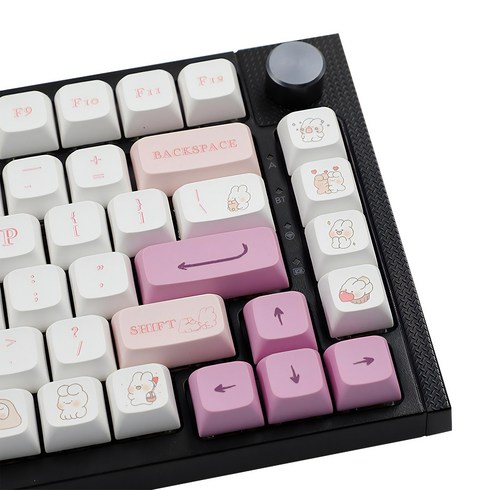 RUN기술 푸딩크림토끼 기계식 키보드 키캡 132키 XDA PBT 염료승화, DIY-132