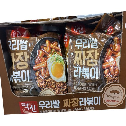 코스트코 떡볶이 - 코스트코 떡볶이의 신 우리쌀 짜장라볶이, 6개, 482g