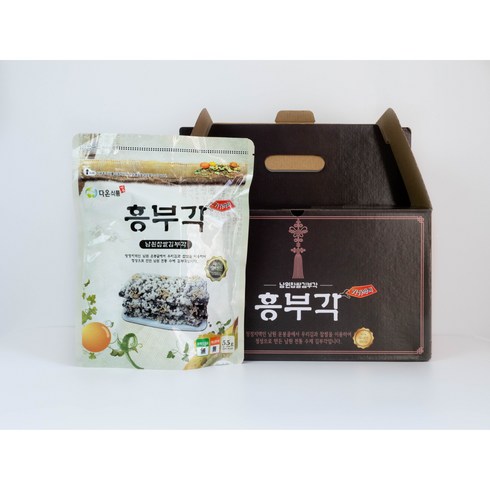 흥부각 김부각 남원찹쌀수제김부각 흥부각기가막혀 선물용 55gx6팩 명절선물 술안주 맥주안주 추석선물세트
