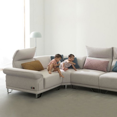 [가구모티브] 그래비티 조야 패브릭 코너형 소파 아쿠아텍스 이지클린 5인 6인 쇼파, 색상 선택:아이보리