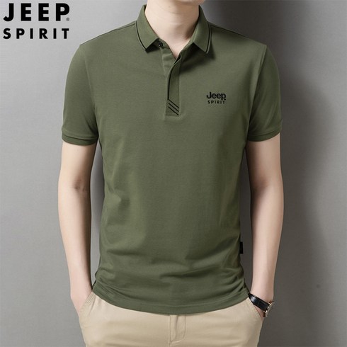 JEEP 남성 24 SUMMER COOL SORONA 반팔 티셔츠 4종 - JEEP SPIRIT 지프 스피릿 남자 반팔티 캐쥬얼 디자인 티셔츠 시원한 여름 새로운 반팔 비즈니스 솔리드 반티 컬러 핸섬 유행 남성 티셔츠 28980